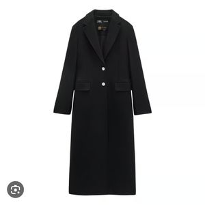 Zara Long Wool Blend Coat